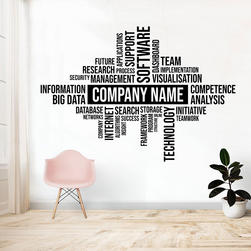 Office Furniture Names - Decalque de parede com nome comercial