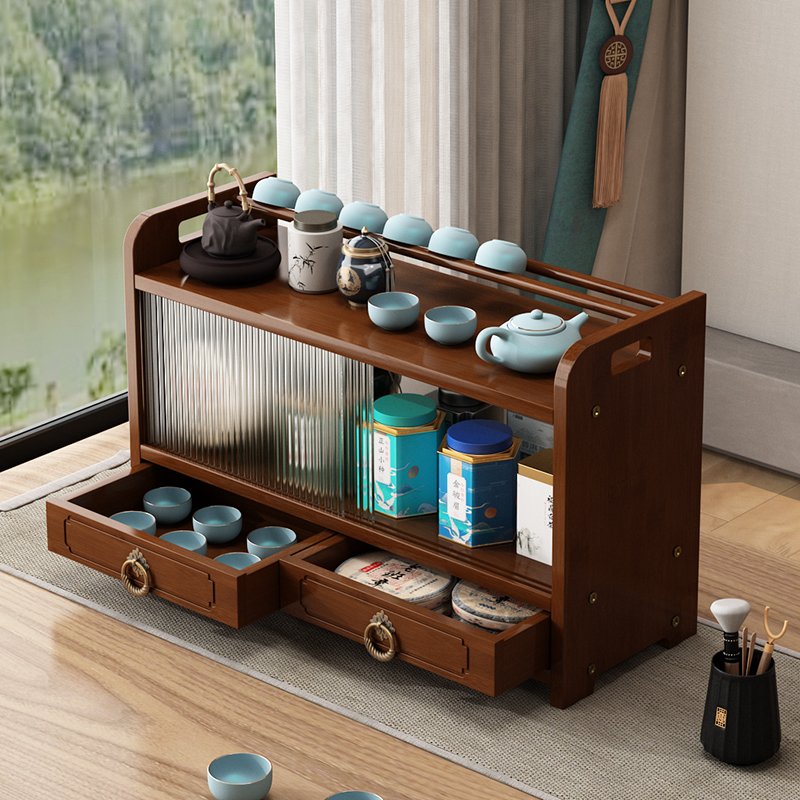 Room Divider Bamboo - Conjunto de chá de mesa rack