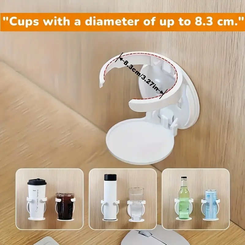 Wall Mounted Desk Fold - Suporte de Copos Dobrável para Escritório,