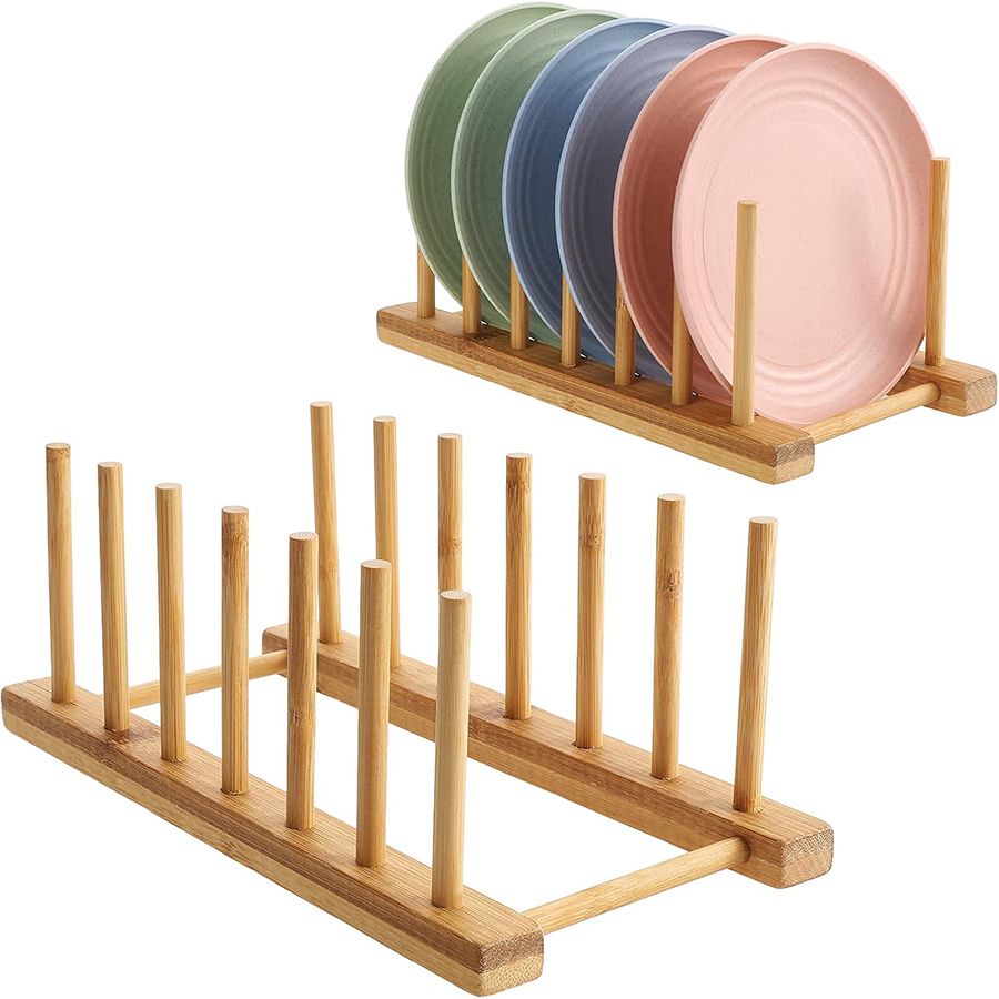 Room Divider Bamboo - 1 pces/2 pces cremalheira de prato