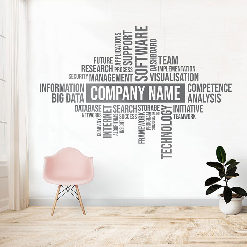 Decalque de parede com nome co - Office Furniture Names avaliação e preço