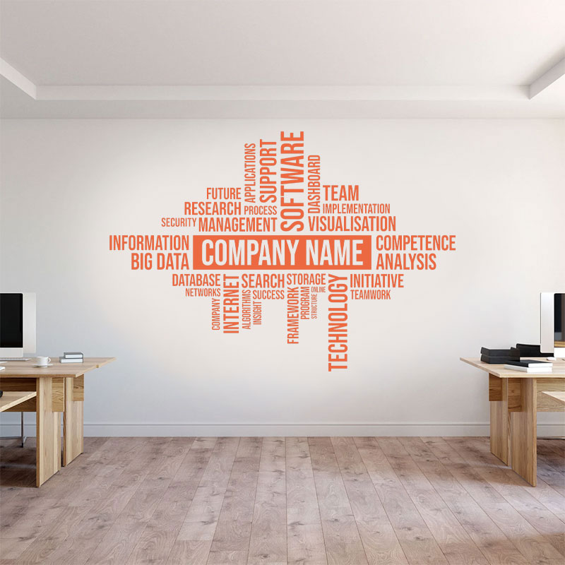 Decalque de parede com nome co - Office Furniture Names avaliação e preço