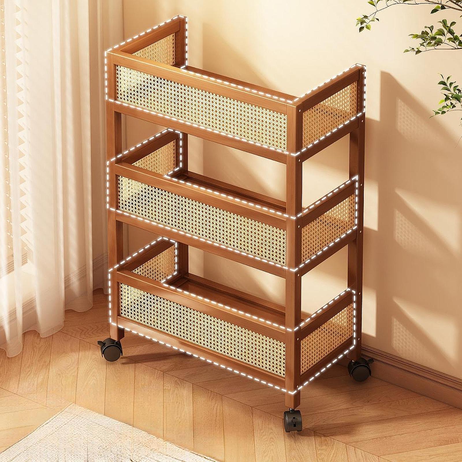 Carrinho de Armazenamento Util - Room Divider Bamboo avaliação e preço