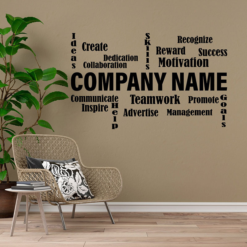Adesivo de parede personalizáv - Office Furniture Names avaliação e preço