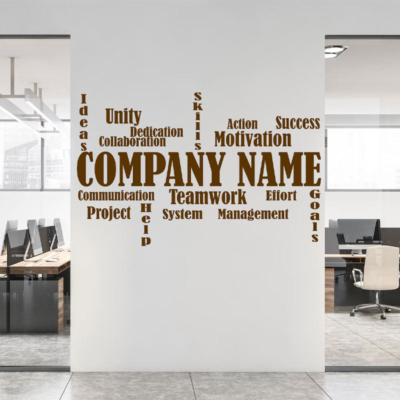 Adesivo de parede personalizáv - Office Furniture Names avaliação e preço
