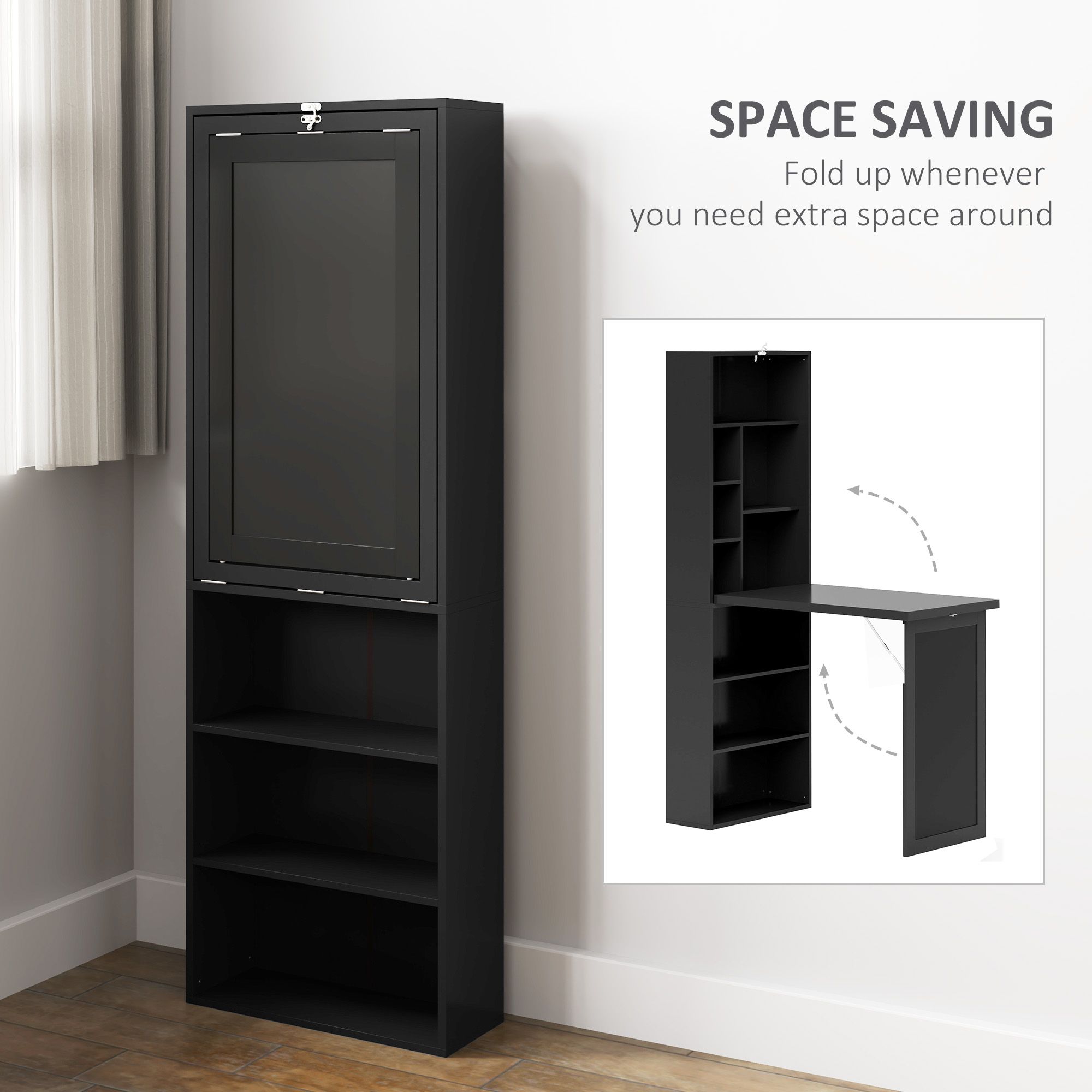 Mesa de Escritório Doméstica C - Wall Mounted Desk Fold avaliação e preço