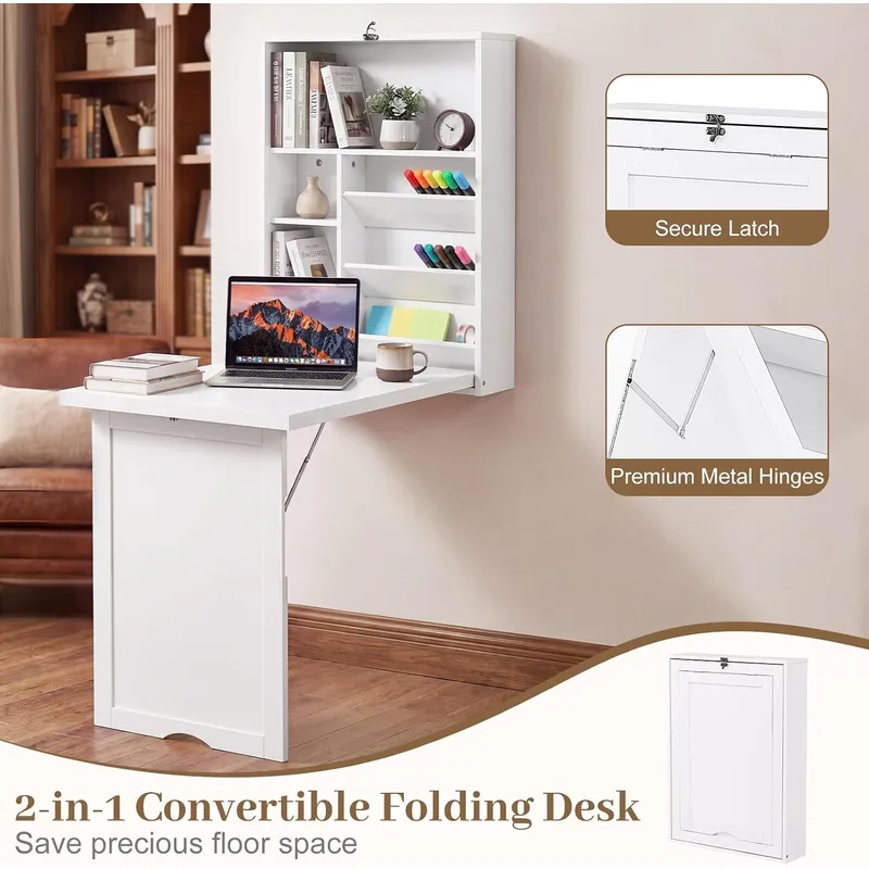 Mesa de Computador Multifuncio - Wall Mounted Desk Fold avaliação e preço